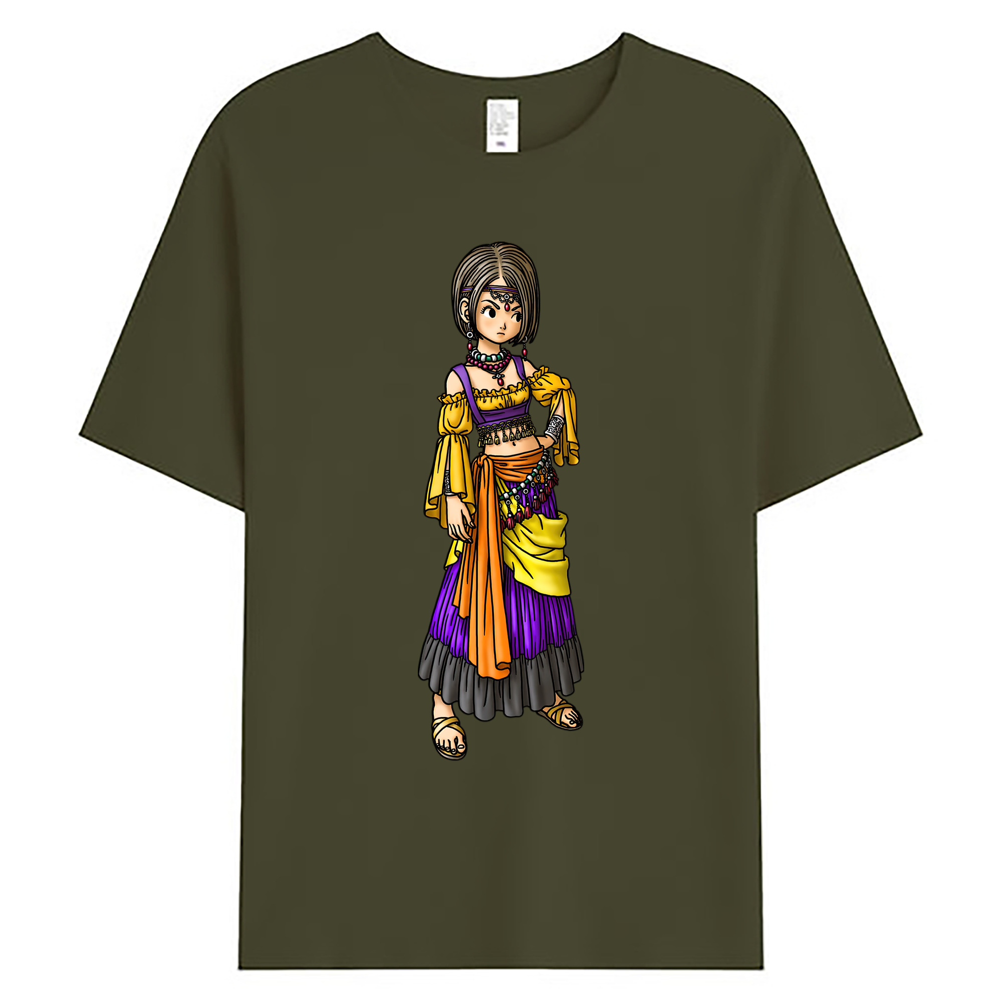 （画像用） ドラゴンクエスト Doragon Kuesuto Dragon Quest 綿100％ メンズ半袖Tシャツ｜肌触りやわらか＆通気性
